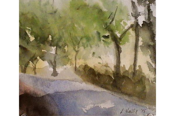 Mont Royal 1, watercolour on Fabriano Artistico, 8x7 in.